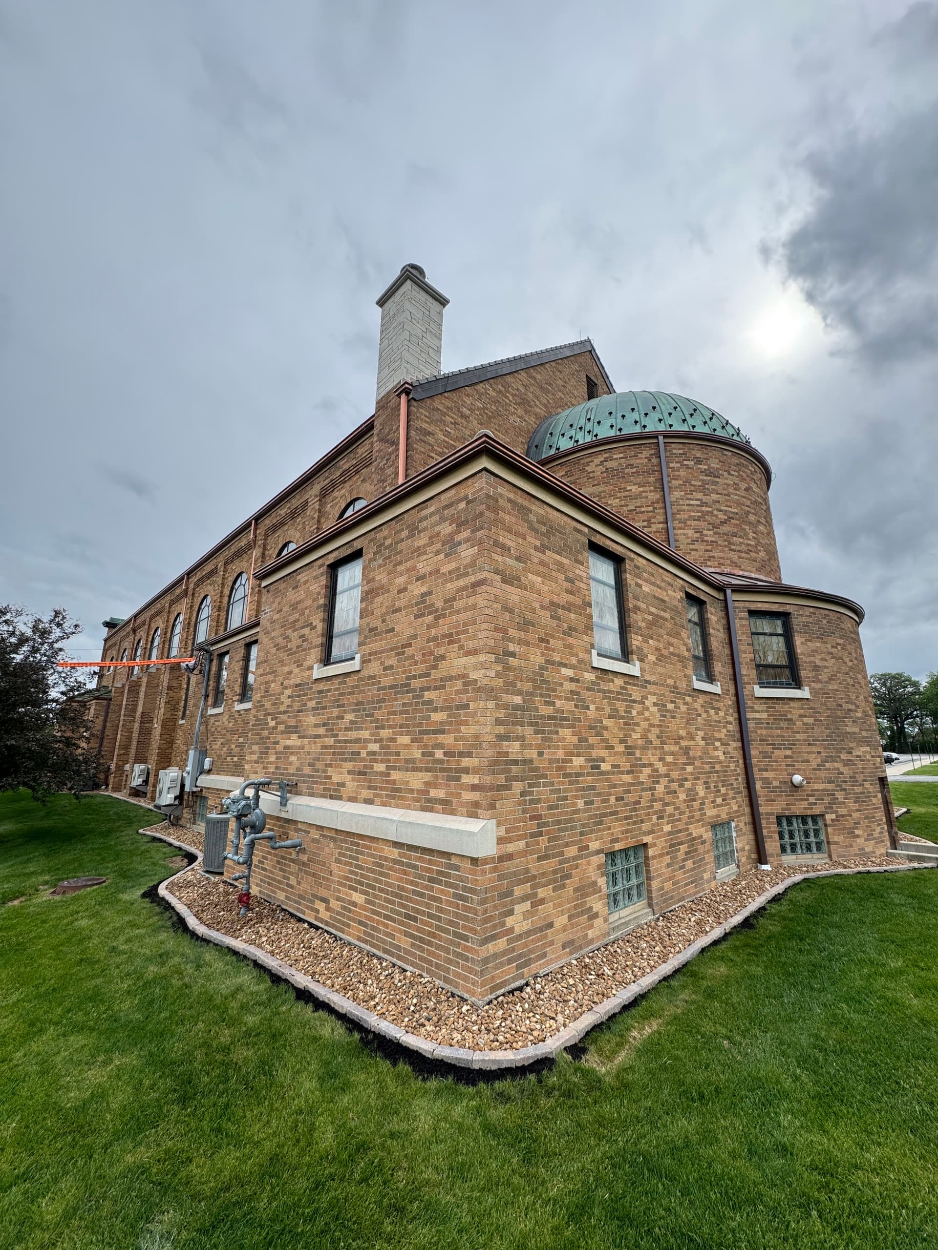 Landscape Rock and Paver Edging at Holy Name Church in Cedar Lake image