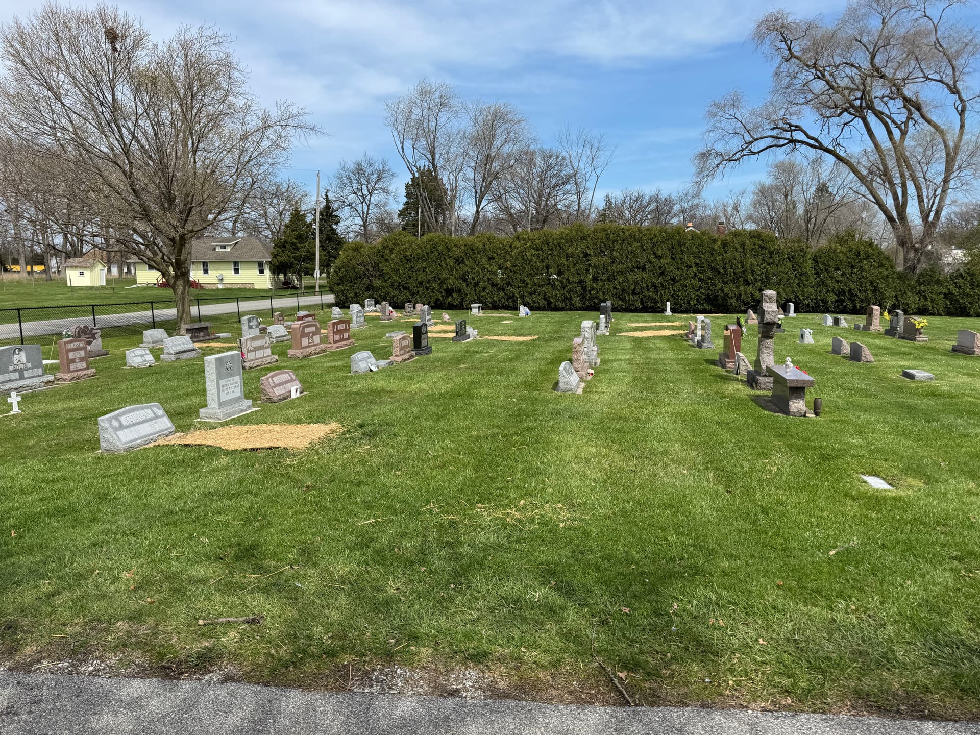 Gallery photos for Top Dressing and Seeding at Holy Name Church Cemetery in Cedar Lake: Image #1