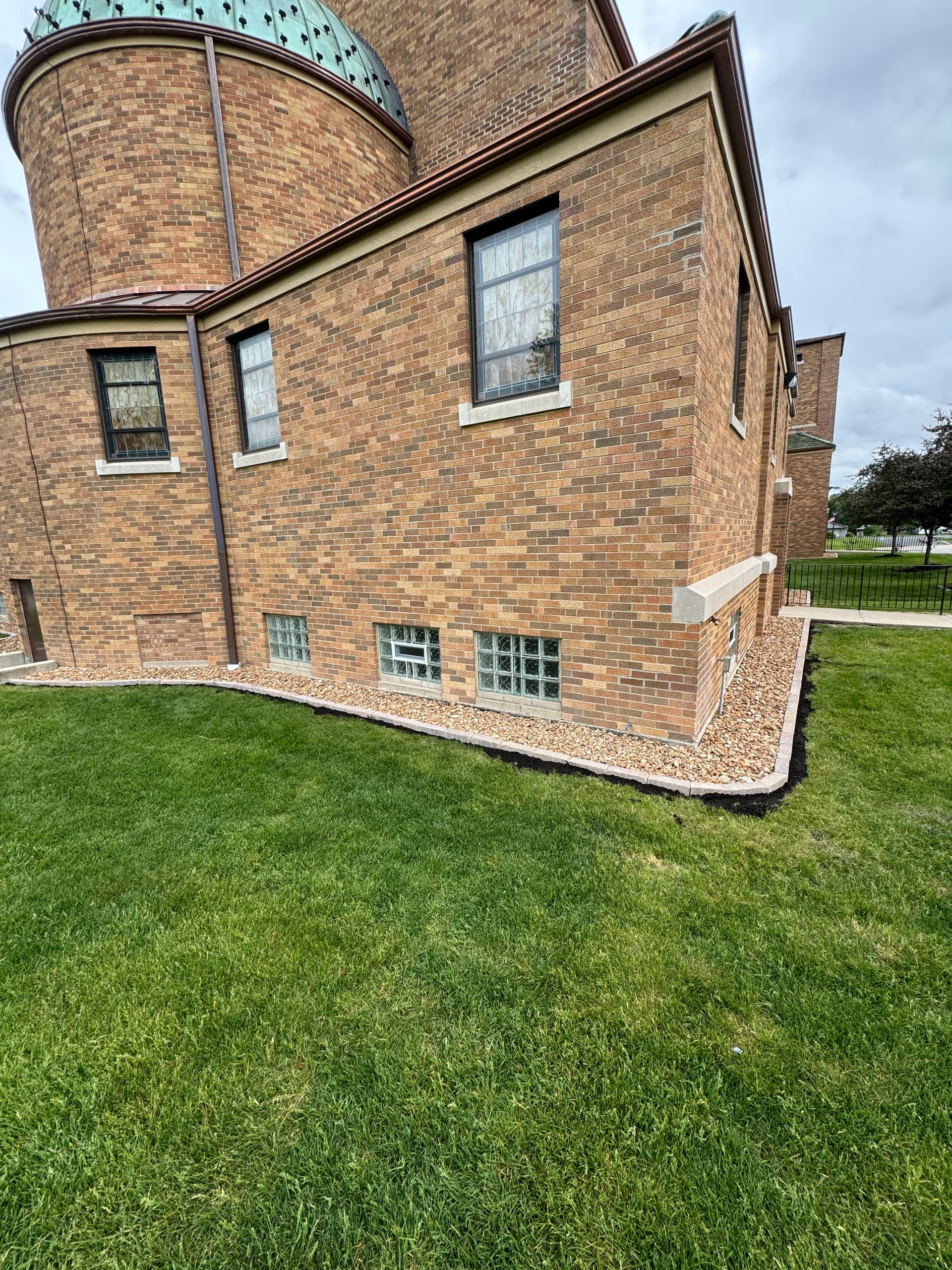 Gallery photos for Landscape Rock and Paver Edging at Holy Name Church in Cedar Lake: Image #3