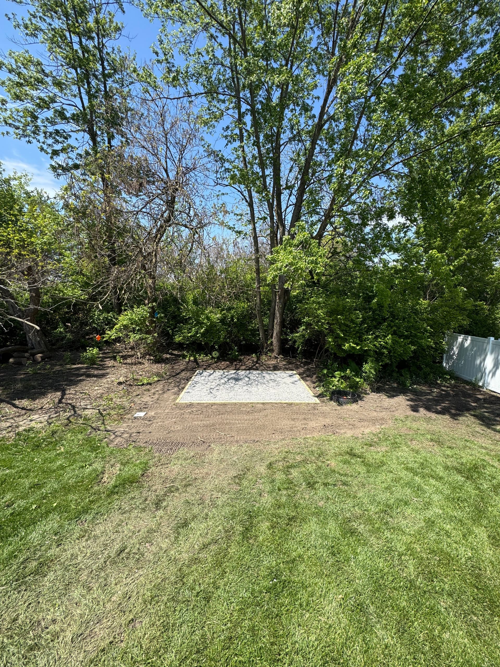 Shed Pad Prep with Land Clearing and Drainage in Crown Point image