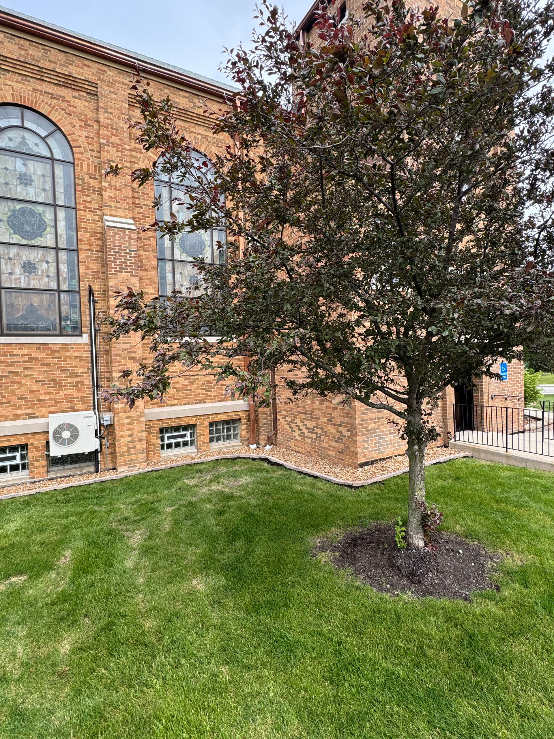 Gallery photos for Landscape Rock and Paver Edging at Holy Name Church in Cedar Lake: Image #2