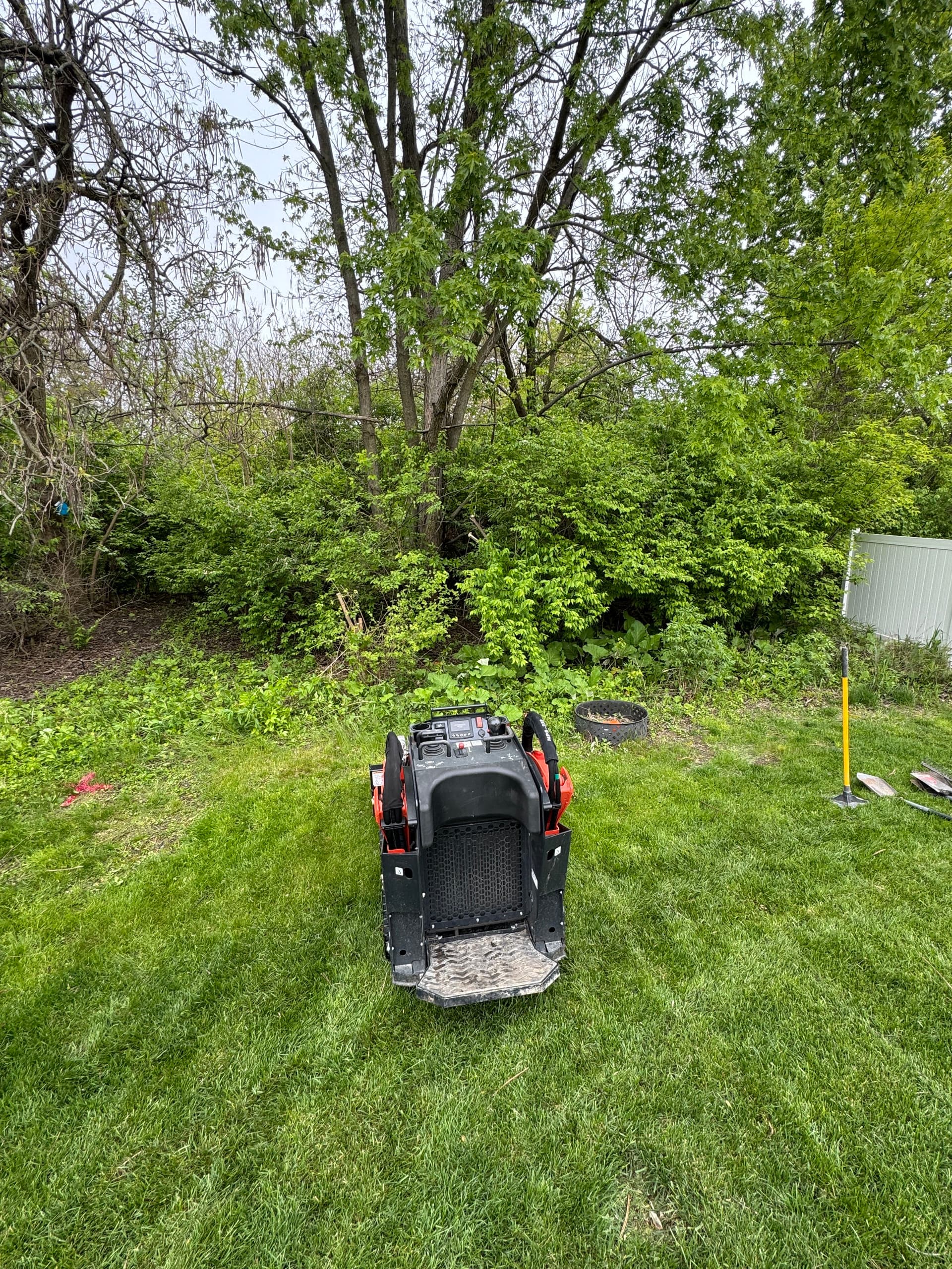 Gallery photos for Shed Pad Prep with Land Clearing and Drainage in Crown Point: Image #1